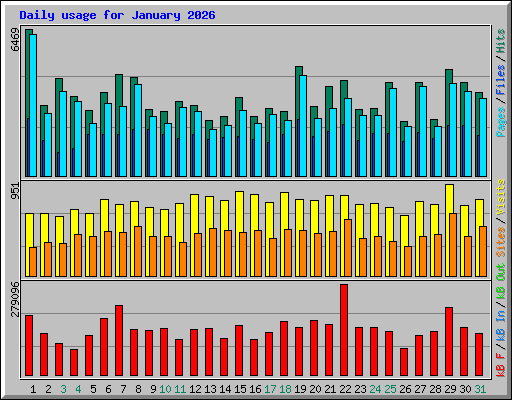 Daily usage for January 2026