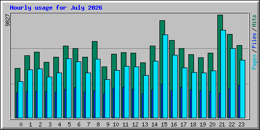 Hourly usage for July 2026